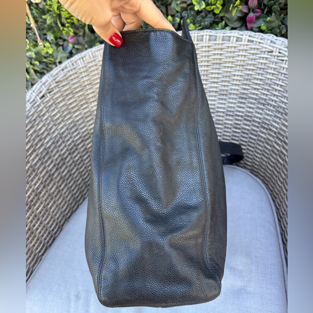 Authentic CHANEL SUPERMODEL black caviar leather large tote bag - Picture 5 of 16
